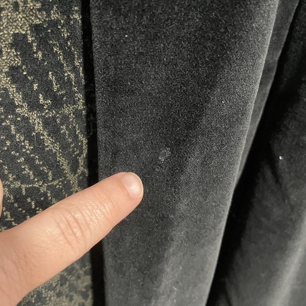 Artsy Visual Professional Womens Velvet Button Dress One Size Black Avant Garde - Picture 4 of 6